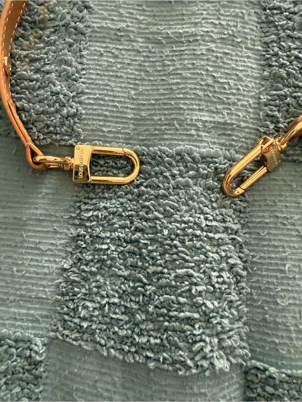 Louis Vuitton Camel Embossed Monogram Crossbody Coussin with Cream Strap - Picture 15 of 16
